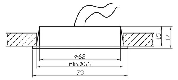 Schodišťové vestavné svítidlo ZORDA 2 - 1xG4, 20W, 7,3x7,3cm, čtvercové, chromované