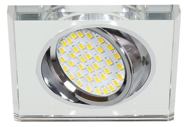 Stropní vestavné bodové svítidlo VIVIDUS - 1xGU10, MR16, 50W, 9cm, hranaté, čiré