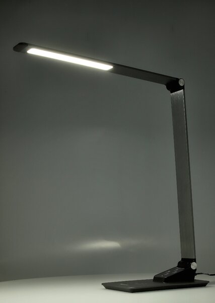 Stolní LED lampa PETRA stříbrná