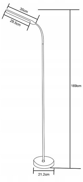 Stojací lampa Zuma Line SM-605-BL integrovaný LED zdroj 10 W černá