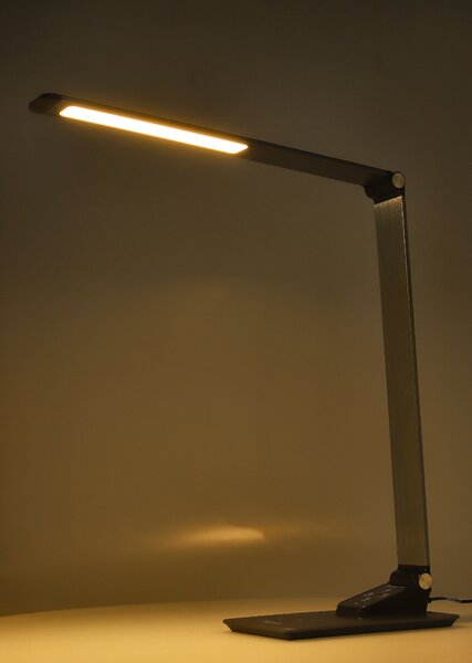 Stolní LED lampa PETRA stříbrná