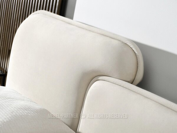 Designová postel 180x200 KANANI - krémová