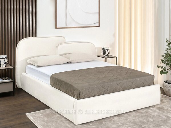 Designová postel 180x200 KANANI - krémová