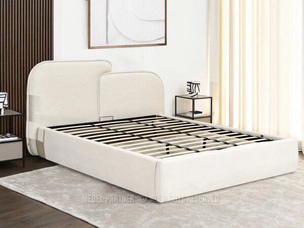 Designová postel 180x200 KANANI - krémová