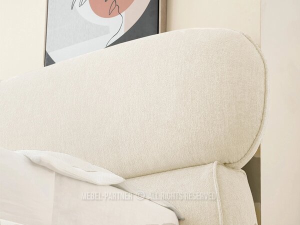 Designová manželská postel 180x200 ILDIKA - krémová / černá
