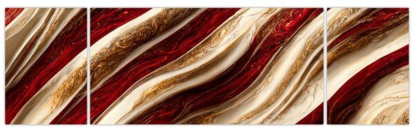 Obraz - Zlato - bílá textura (170x50 cm)