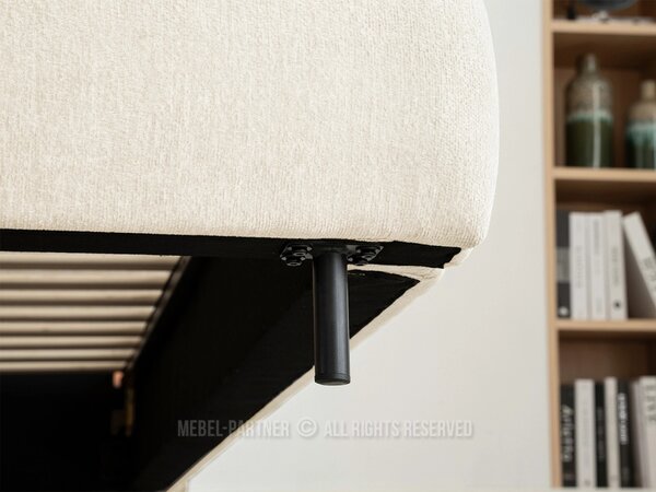 Designová manželská postel 180x200 ILDIKA - krémová / černá