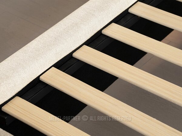 Designová manželská postel 180x200 ILDIKA - krémová / černá
