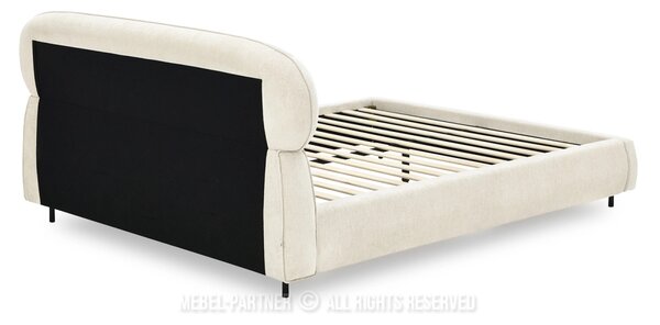 Designová manželská postel 180x200 ILDIKA - krémová / černá