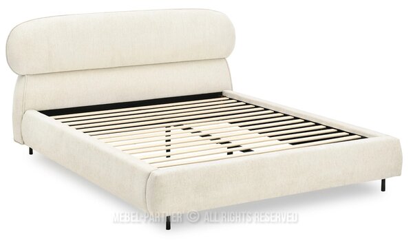 Designová manželská postel 180x200 ILDIKA - krémová / černá
