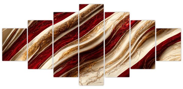 Obraz - Zlato - bílá textura (210x100 cm)