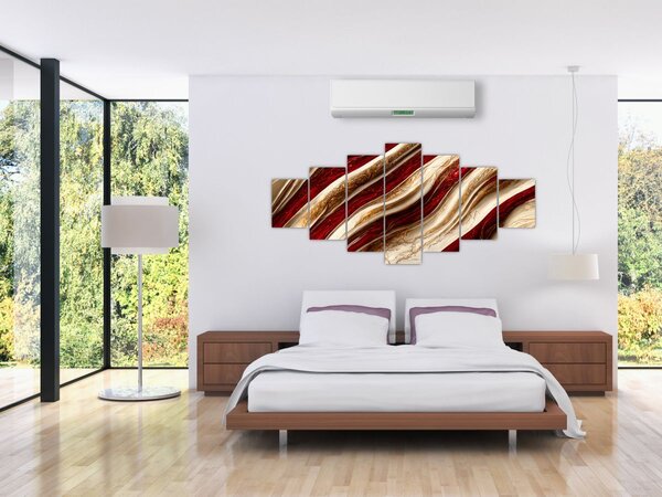 Obraz - Zlato - bílá textura (210x100 cm)