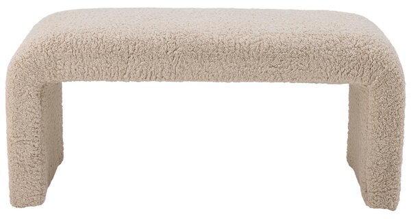 Béžová čalouněná lavice Bloomingville Bobbie 100 cm