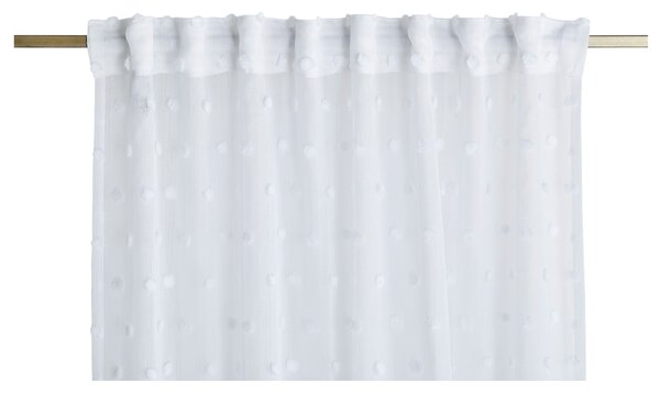 Závěs POMPON bílá, 135x245 cm