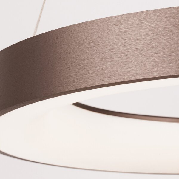 Hnědé závěsné LED světlo Nova Luce Rando Thin 60 cm