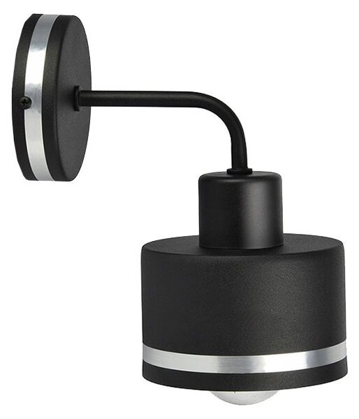 Nástěnné loftové osvětlení WAMA - 1xE27, 40W, černé / stříbrné