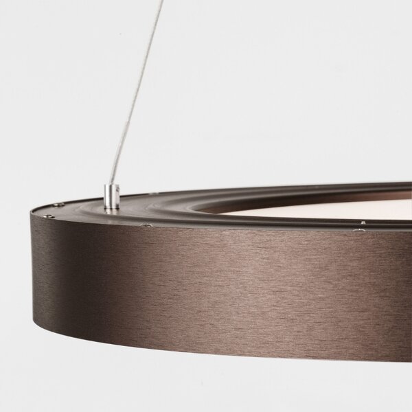 Hnědé závěsné LED světlo Nova Luce Rando Thin 60 cm
