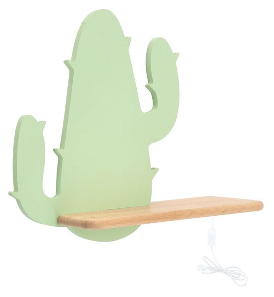 Dětská LED nástěnná lampička do zásuvky CACTUS 2 - 4W, 4000K (denní bílá), zelená