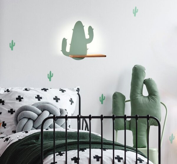 Nástěnná lampička do dětského pokoje CACTUS 1 - 4W, 4000K (denní bílá), zelená