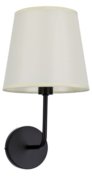 Moderní nástěnná lampa PASTERI - 1xE14, 40W, černá / béžová