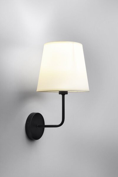 Moderní nástěnná lampa PASTERI - 1xE14, 40W, černá / béžová