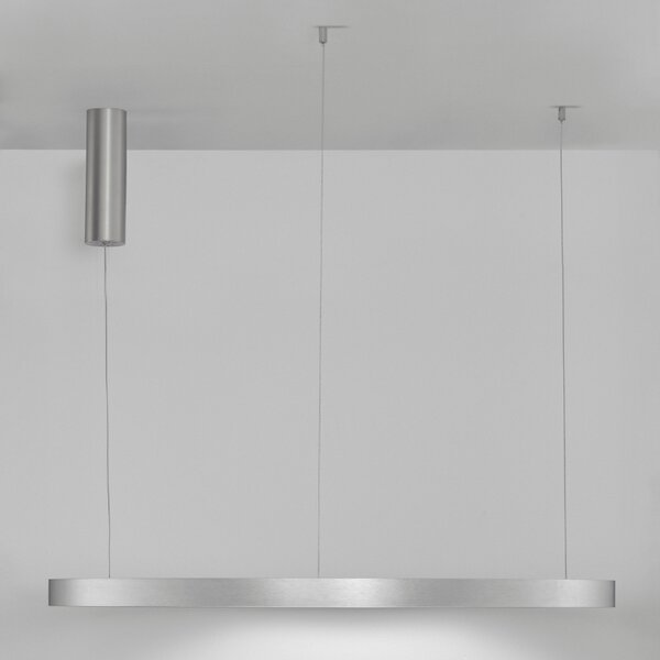 Stříbrné závěsné LED světlo Nova Luce Elowen 98 cm