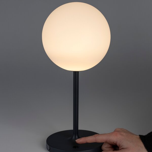 White Label Tmavě modrá kovová stolní lampa WLL HUB