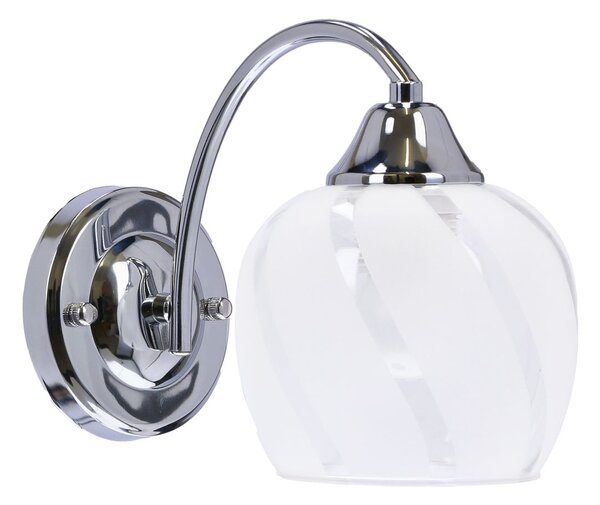 Nástěnné moderní osvětlení PREGO - 1xE27, 40W, chromované / čiré