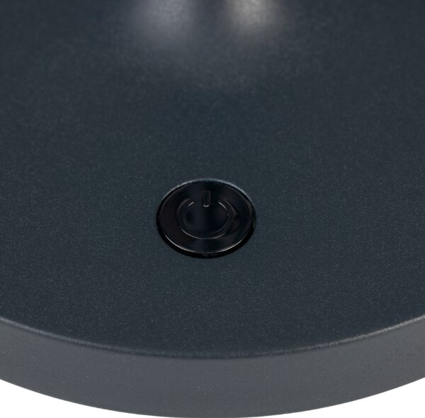White Label Tmavě modrá kovová stolní lampa WLL HUB