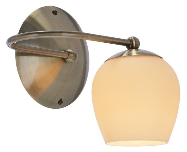 Rustikální nástěnné svítidlo SERANO - 1xE27, 60W, patina / krémové
