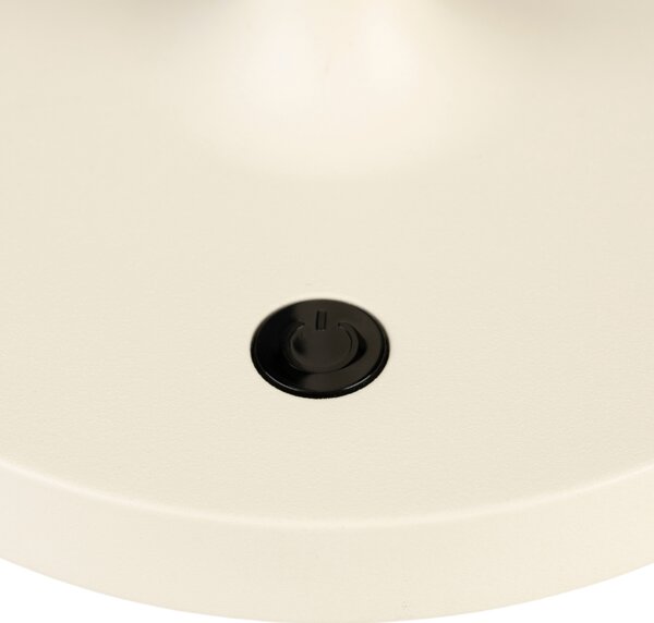 White Label Béžová kovová stolní lampa WLL HUB