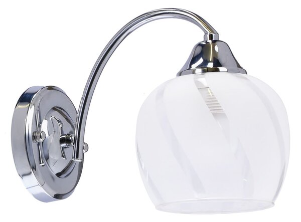 Nástěnné moderní osvětlení PREGO - 1xE27, 40W, chromované / čiré