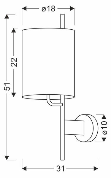 Moderní nástěnná lampa BENDI - 1xE27, 40W, černá / zelená