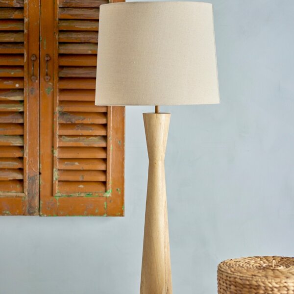Bloomingville Dřevěná stojací lampa Leonor 130 cm