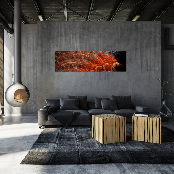 Obraz - Abstraktní imitace peří (170x50 cm)
