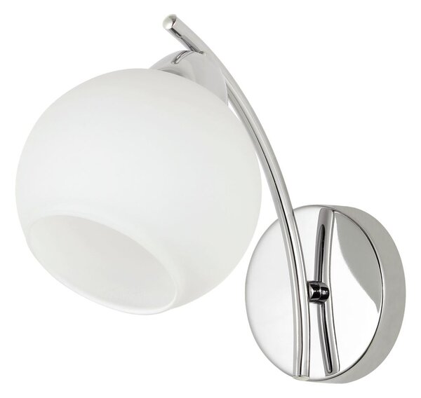 Moderní nástěnné osvětlení AMOS - 1xE27, 40W, chromované / bílé