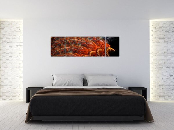 Obraz - Abstraktní imitace peří (170x50 cm)