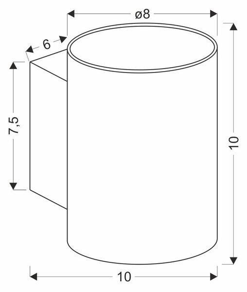 Moderní nástěnné osvětlení SPACE - 1xG9, 12W, bílé