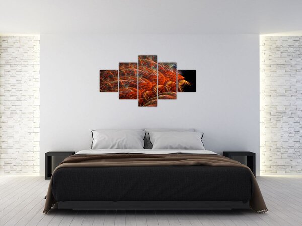 Obraz - Abstraktní imitace peří (125x70 cm)