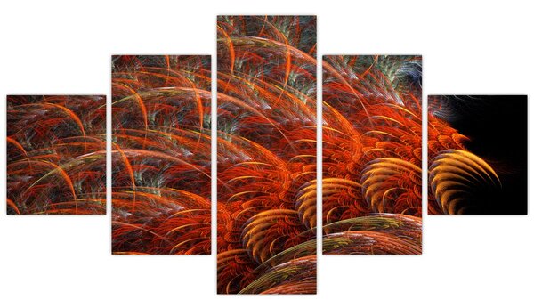 Obraz - Abstraktní imitace peří (125x70 cm)