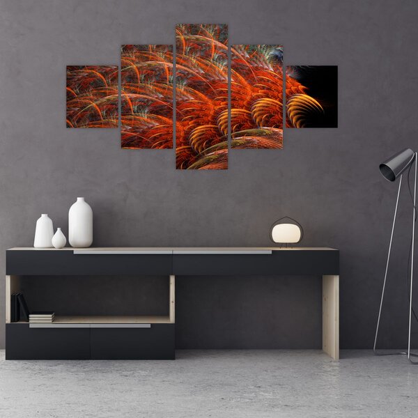 Obraz - Abstraktní imitace peří (125x70 cm)