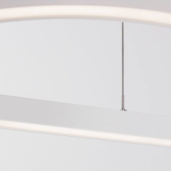 Bílé kovové závěsné LED světlo Nova Luce Cuppe 120 cm