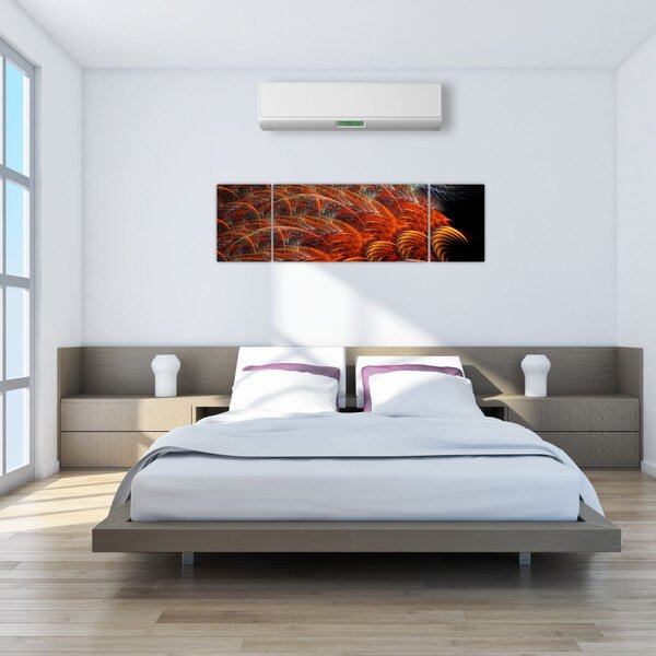 Obraz - Abstraktní imitace peří (170x50 cm)