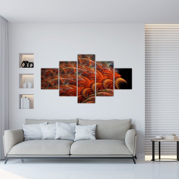 Obraz - Abstraktní imitace peří (125x70 cm)