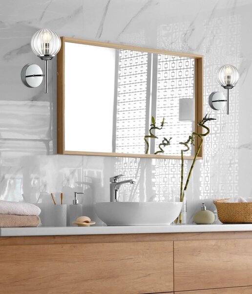 Moderní nástěnné osvětlení BEST - 1xE14, 40W, chromované