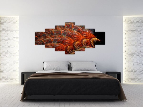Obraz - Abstraktní imitace peří (210x100 cm)