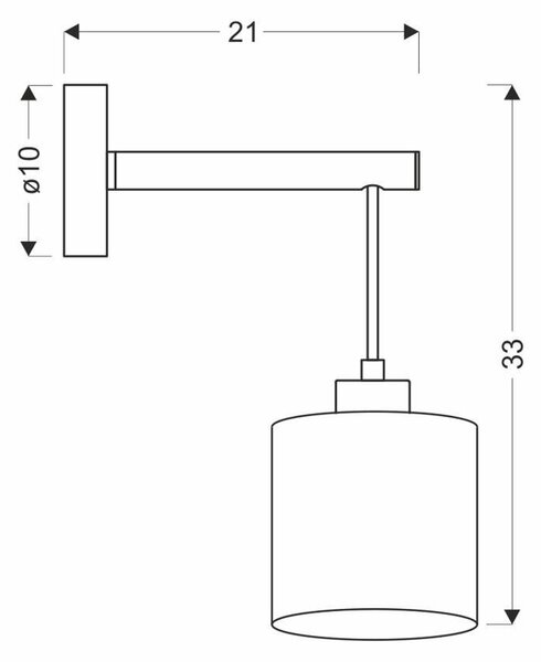 Nástěnná lampa COMBI - 1xE27, 60W, černá / hnědá / béžová