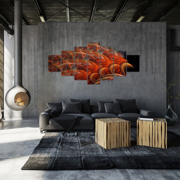 Obraz - Abstraktní imitace peří (210x100 cm)