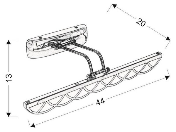 Nástěnné LED osvětlení nad zrcadlo MOVE - 6W, 4000K (denní bílá), chromované