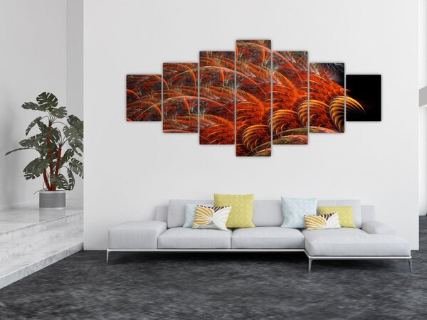 Obraz - Abstraktní imitace peří (210x100 cm)